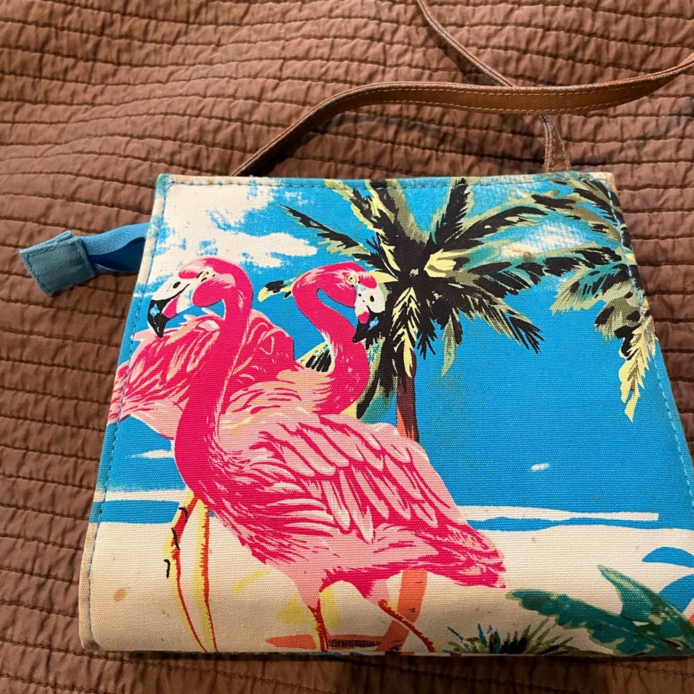 Small flamingo purse